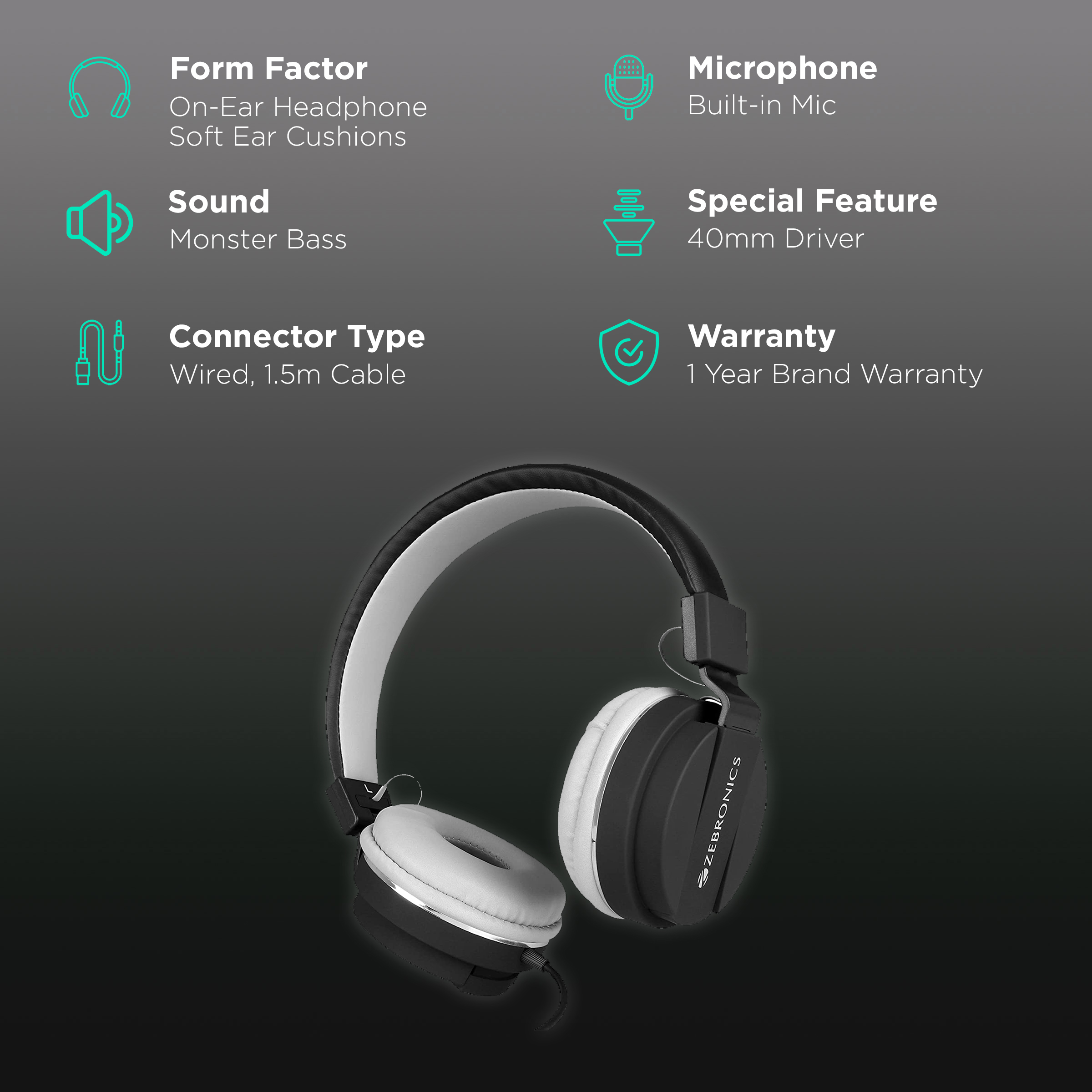 Zebronics storm discount headphones with mic